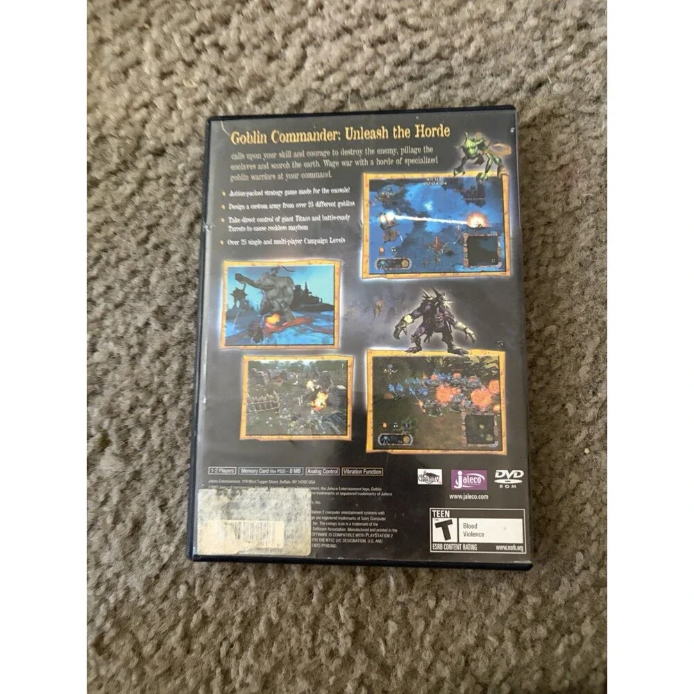 Goblin Commander Unleash the Horde Sony PlayStation 2 PS2 Game & Case Tested